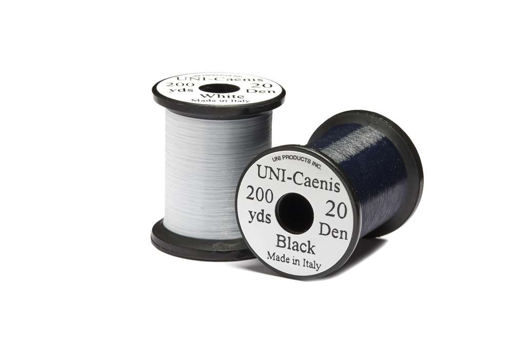 Uni Caenis Thread 200 Yards 20D Black (Pack 20 Spools) Fly Tying Threads (Product Length 200 Yds / 182m 20 Pack)